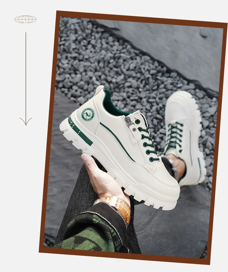 Herren Casual Sport Outdoor Wandern Trendy Fashion Street Bequeme Herren-Boardschuhe mit dicken Sohlen – Detail 2