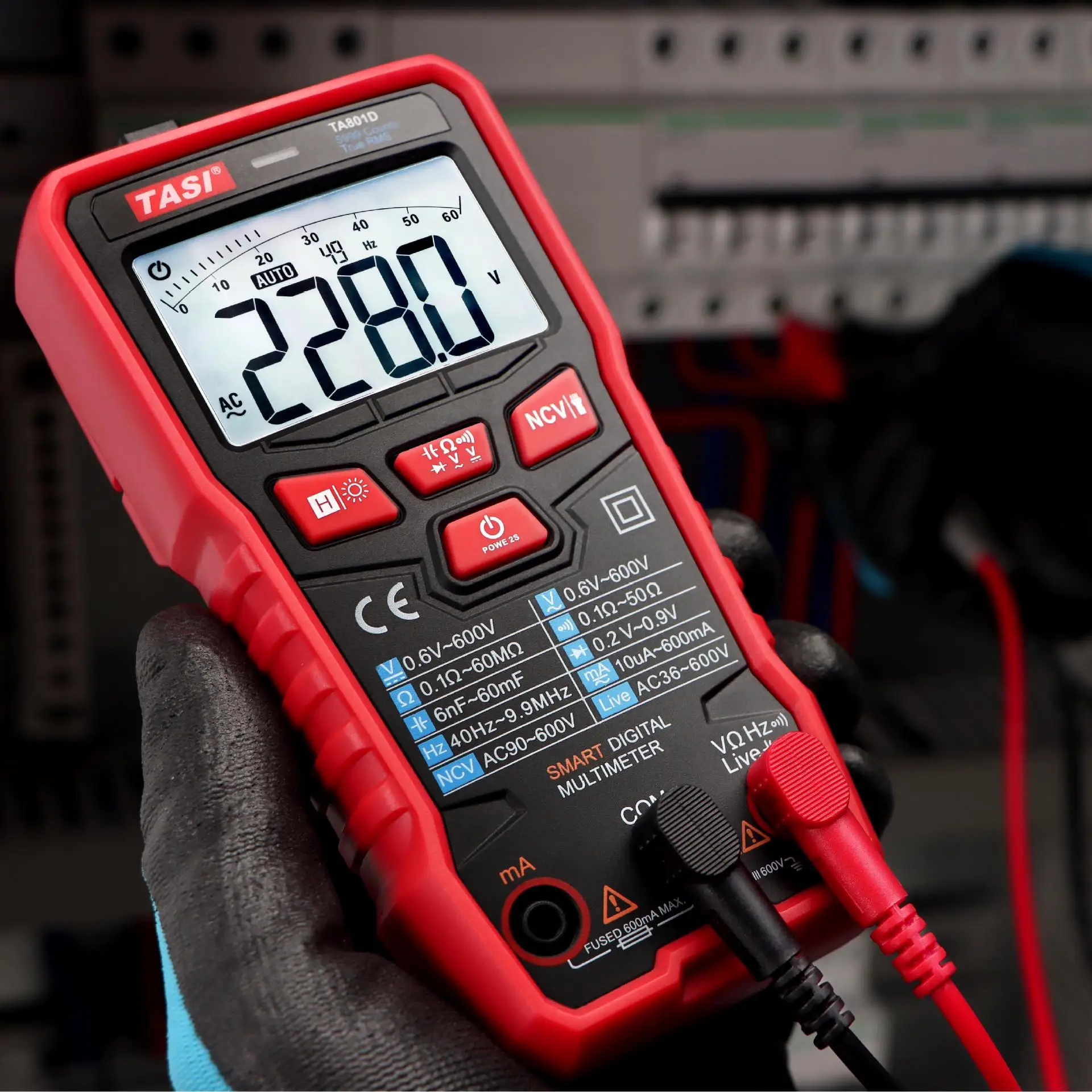 TA801D Small Portable Smart Digital Multimeter Automatic Recognition Multimeter for Home Circuit Maintenance