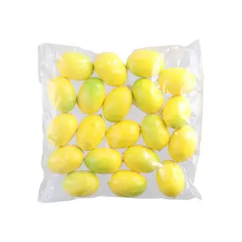 플라스틱 인공 시뮬레이션 미니 가짜 과일 장식, 레몬 딸기 오렌지 소품, 홈 데코 액세서리, 20 개/세트 