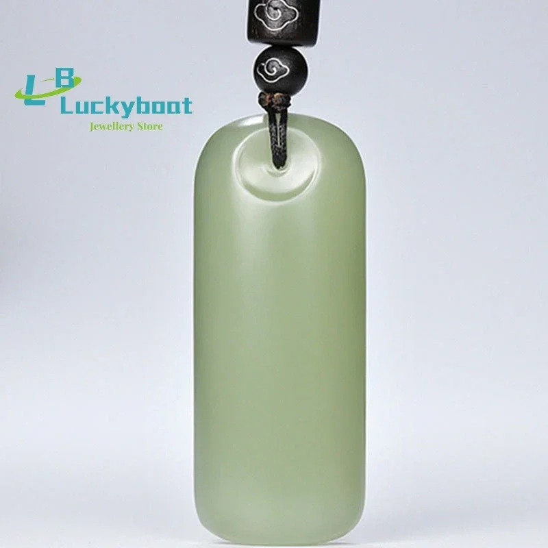 

Hetian Jade безопасный и звуковой брендовый сапфировый кулон для мужчин и женщин кулон для пары нефритовый бренд нефритовый кулон ожерелье