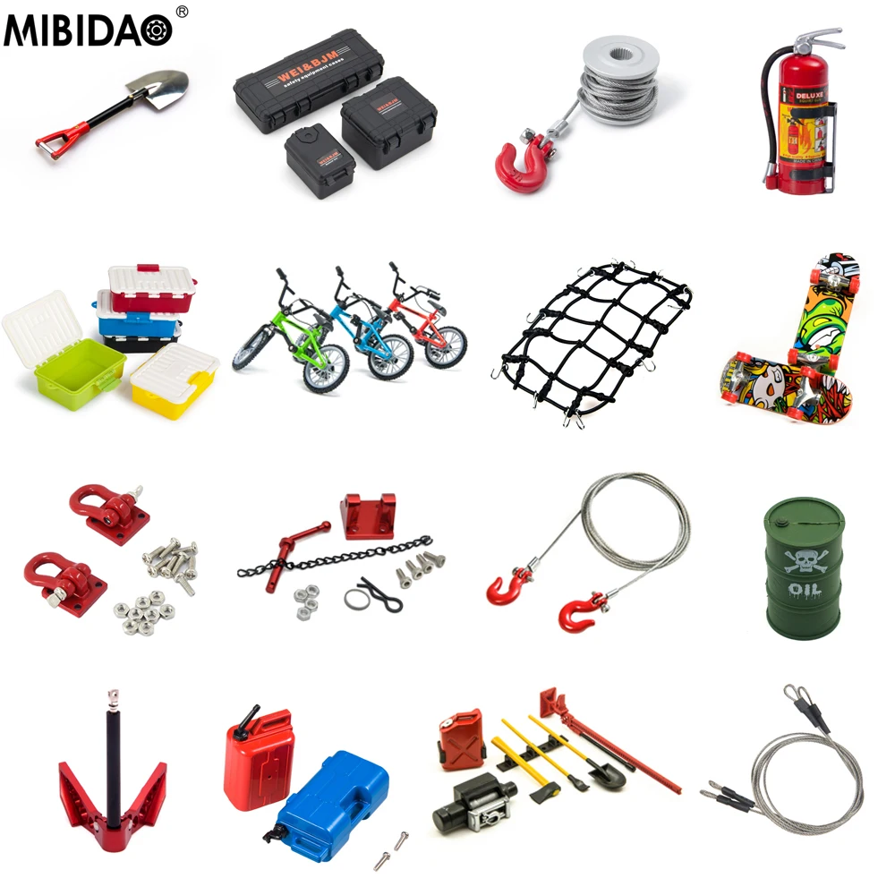 MIBIDAO RC 자동차 시뮬레이션 장식 도구, 1/10 TRX4 TRX6 축 SCX10 90046 AXI03007 Redcat D90 D110 액세서리