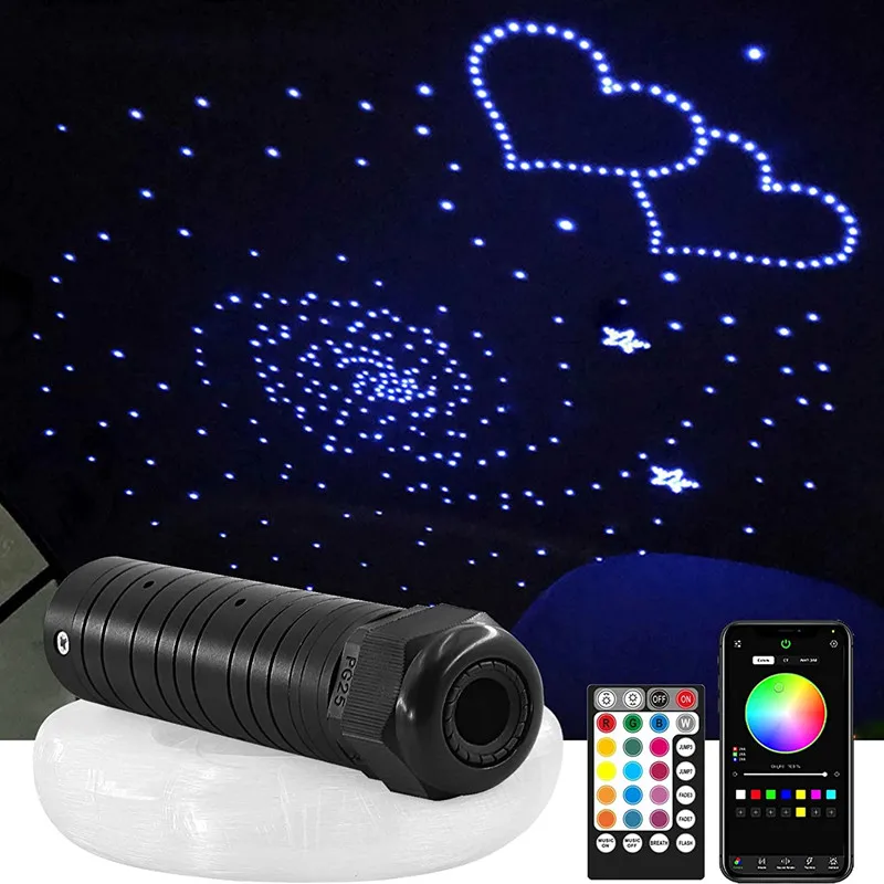 LED Starry Sky Car Roof Fiber Optic Lights, Moonlight Sparkle Ceiling Star Light Kit for Car Interior Decoration