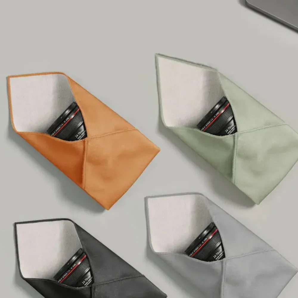 Folding Self Adhesive Camera Wrap for Macro Lens Outdoor Anti Scratch Storage Bag Soft Cloth Kit Set Case Holder