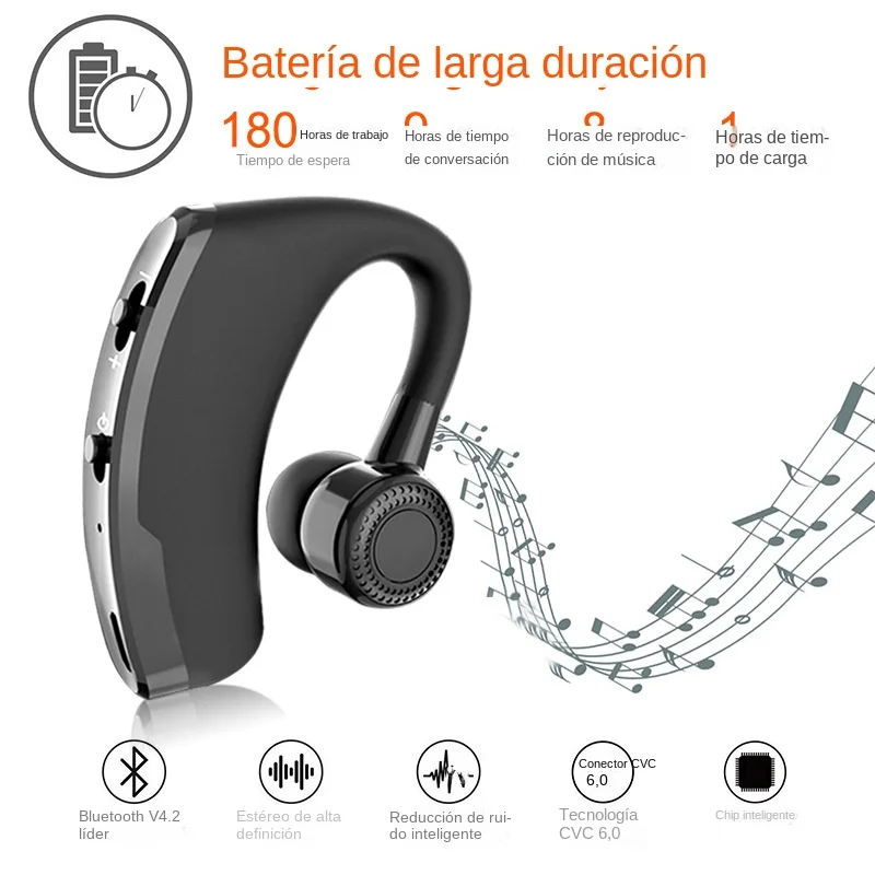 Wireless Bluetooth 5.2 Earphone Waterproof Sport Noise Reduction Headphone With HD Mic Mini Ear Hooks HiFi Stereo Music Earbuds view 6