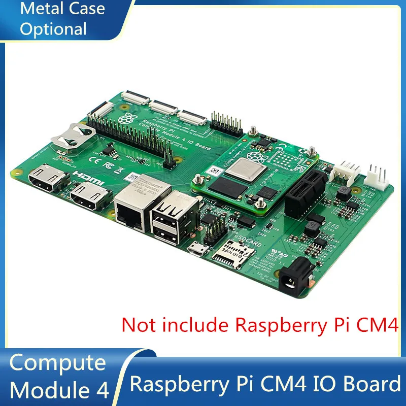 

Raspberry Pi Compute Module 4 IO Board Support Multiple Functional Interfaces PCIE Slot for Raspberry Pi CM4 IO Optional Case