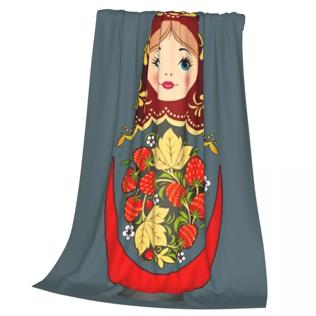 Matryoshka Russian Nesting Doll Blankets Soft Warm Flannel Throw Blanket Cover for Bed Living room Picnic Travel Home Sofa