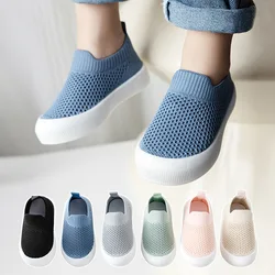 1pc Casual Low Top Slip On scarpe tessute per neonate, scarpe da passeggio leggere e traspiranti per tutte le stagioni