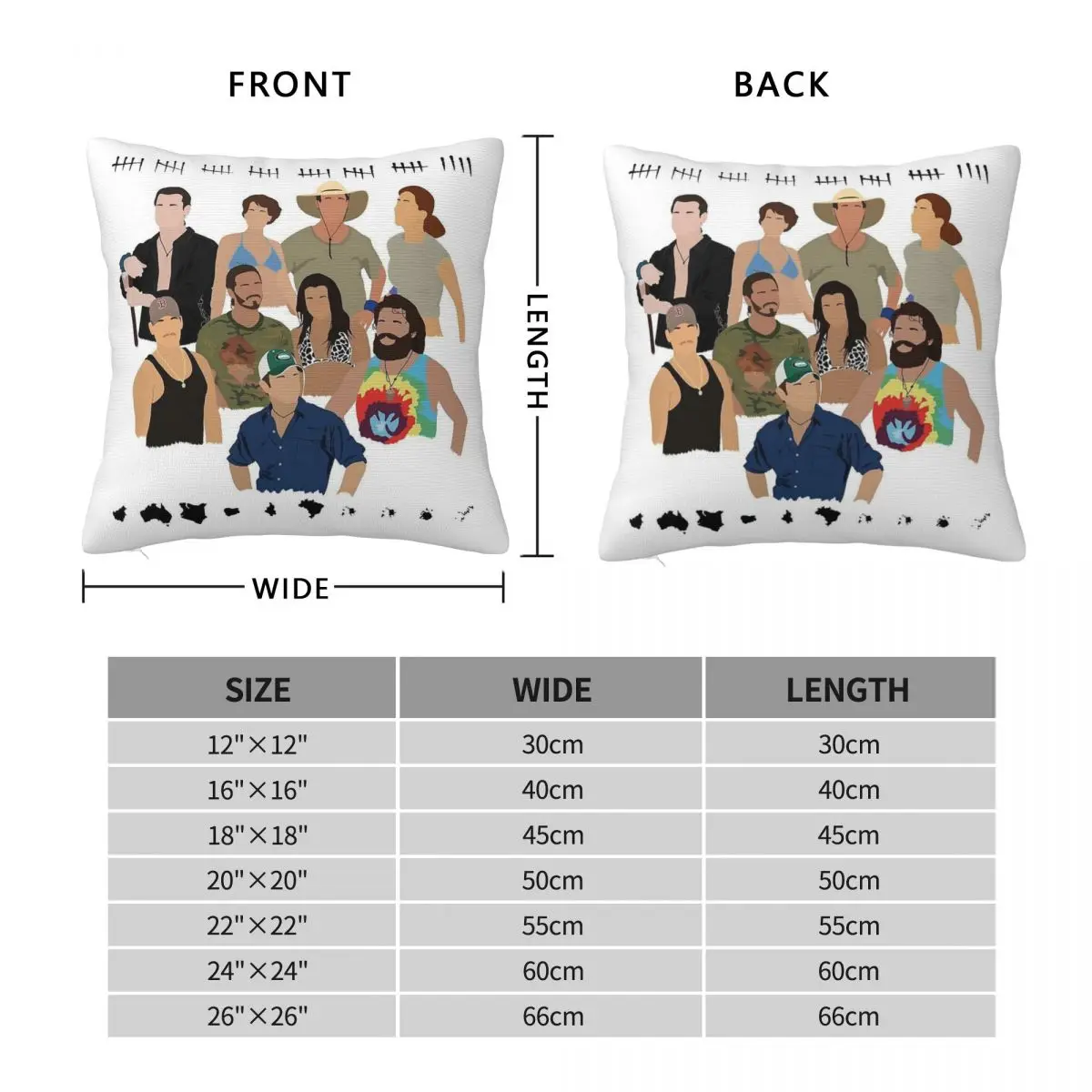 Survivor All Stars Square Pillowcase Polyester Linen Velvet Printed Zip Decor Throw Pillow Case Sofa Cushion Cover