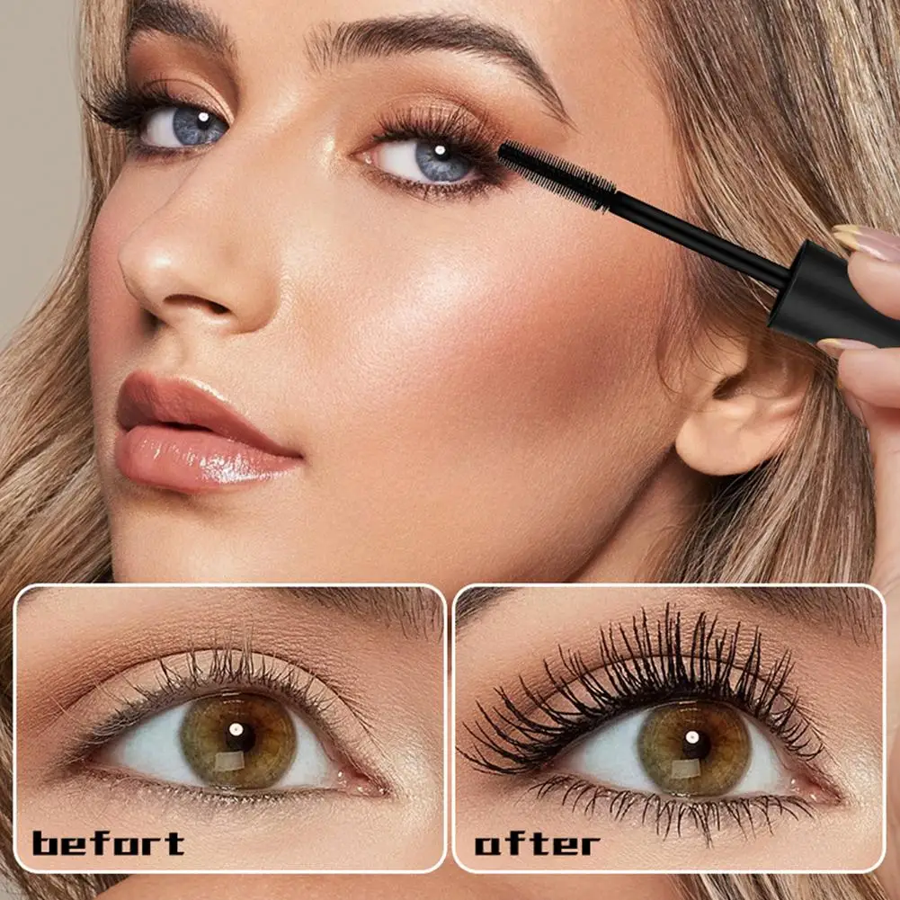 

Fiber Mascara Eyelash Primer Thick Dense Curly 3D Natural Proof Sweat Lengthening Eyelash Make Long-lasting Women Waterproo E9B9