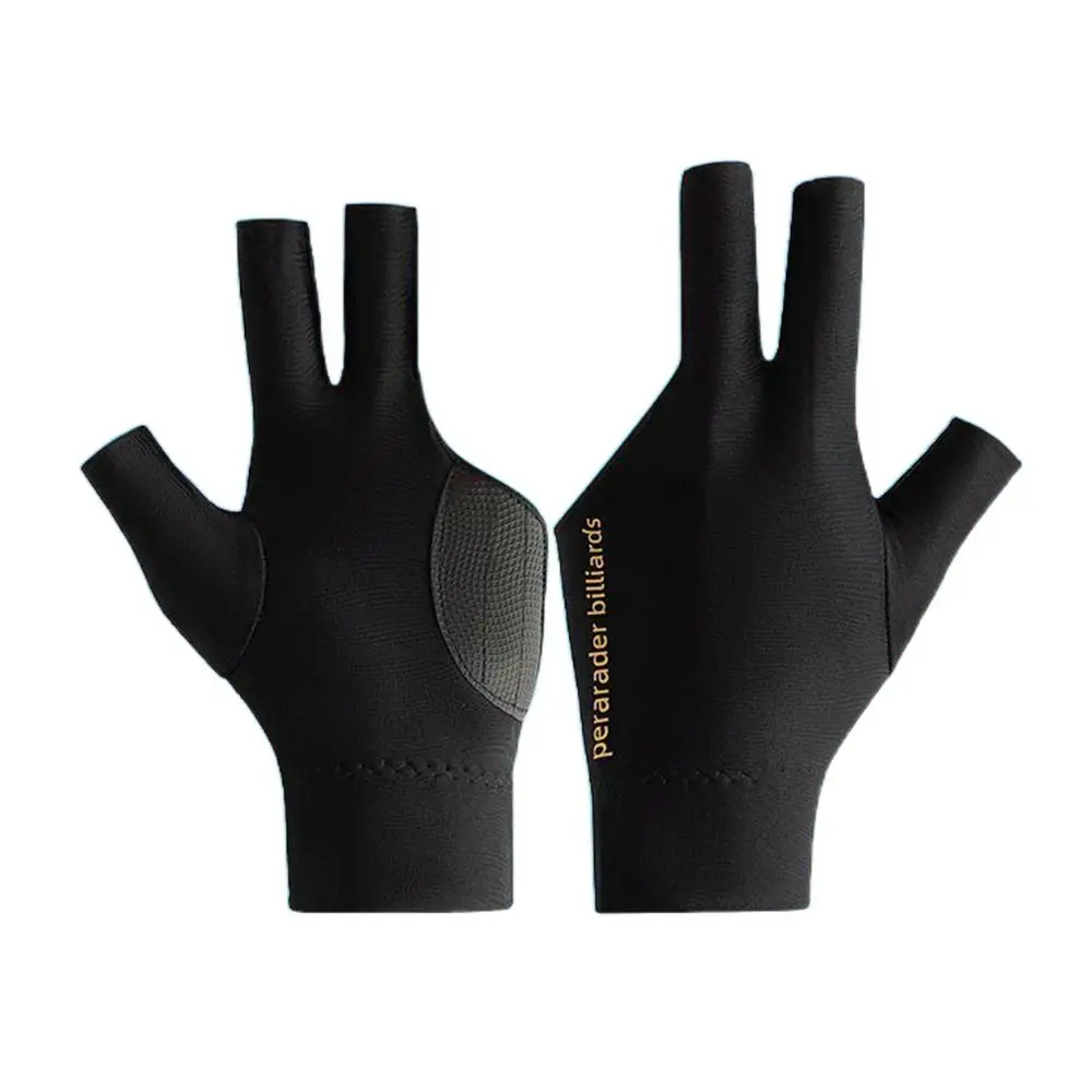 

Перчатки для снукера с тремя пальцами, противоскользящие эластичные перчатки для бильярда, дышащие тренировочные перчатки для левой и правой руки, аксессуары для фитнеса