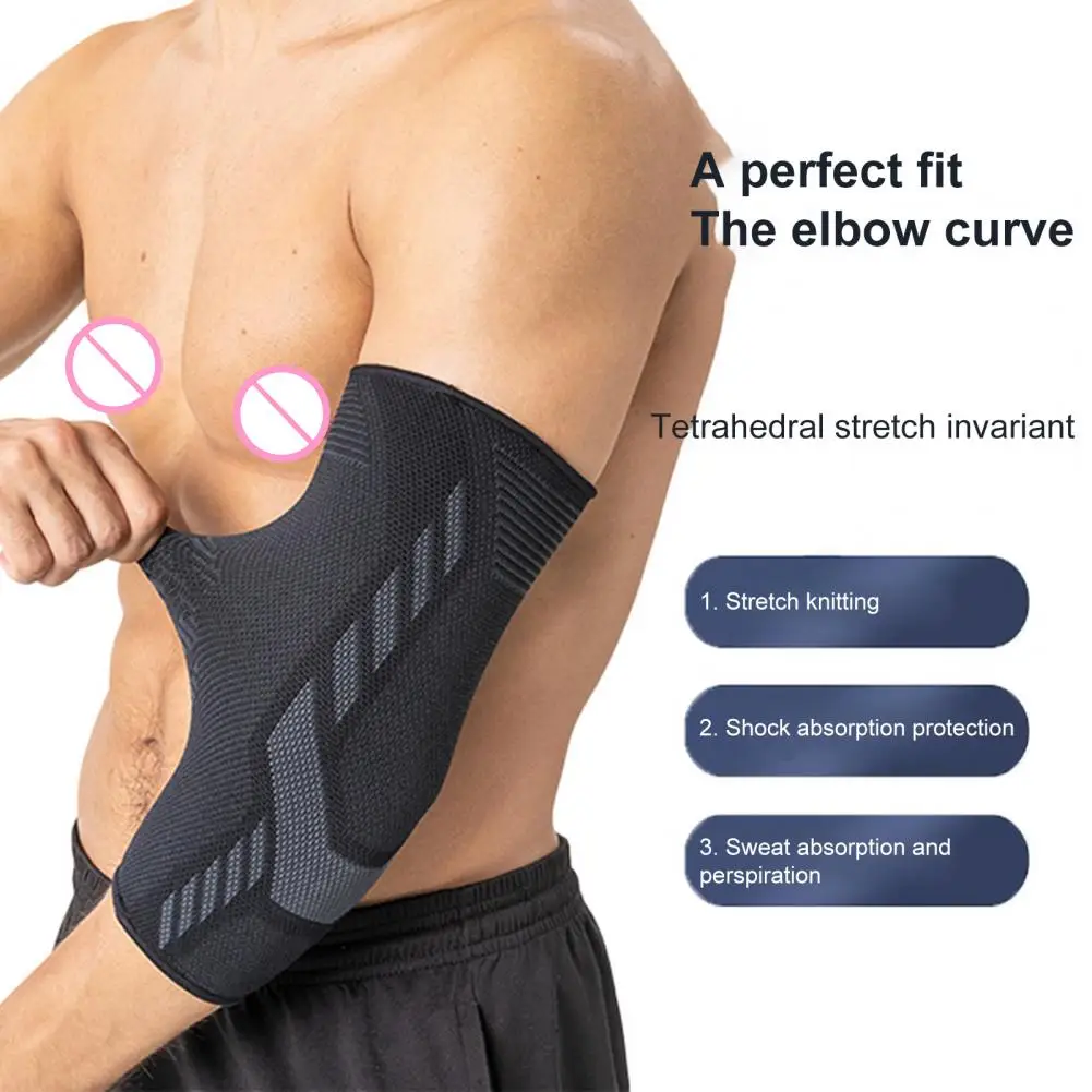 Elbow Support Elastic Joint Pain Relief Elbow Protective Pad Knitting Sport Basketball Arm Sleeve Elbow Brace Gym Arm Sleeve