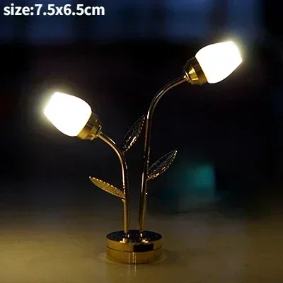 Dollhouse Miniature Lamp,Table Lamp，Mini Can Be Bright Wall DollHouse Lamp Decor Accessories Dollhouse Furniture Toys