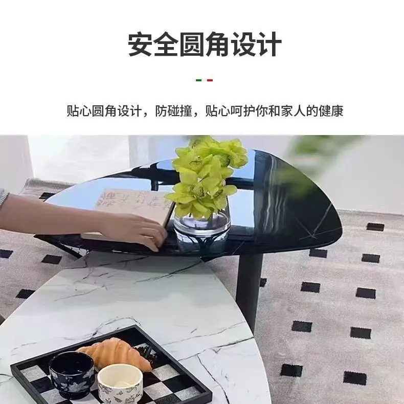 طاولة قهوة رخامية لغرفة المعيشة، شقة صغيرة، مجموعة طاولة قهوة بحجم منزلي