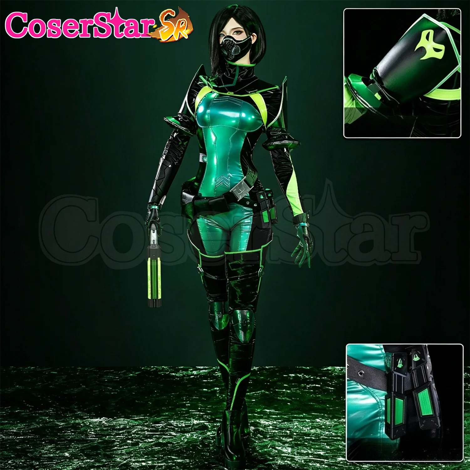 

CoserStar-SR Anime Game VALORANT Viper Cosplay Costume Outfit Halloween Christmas Carnival Comic Role Play Uniform Prop
