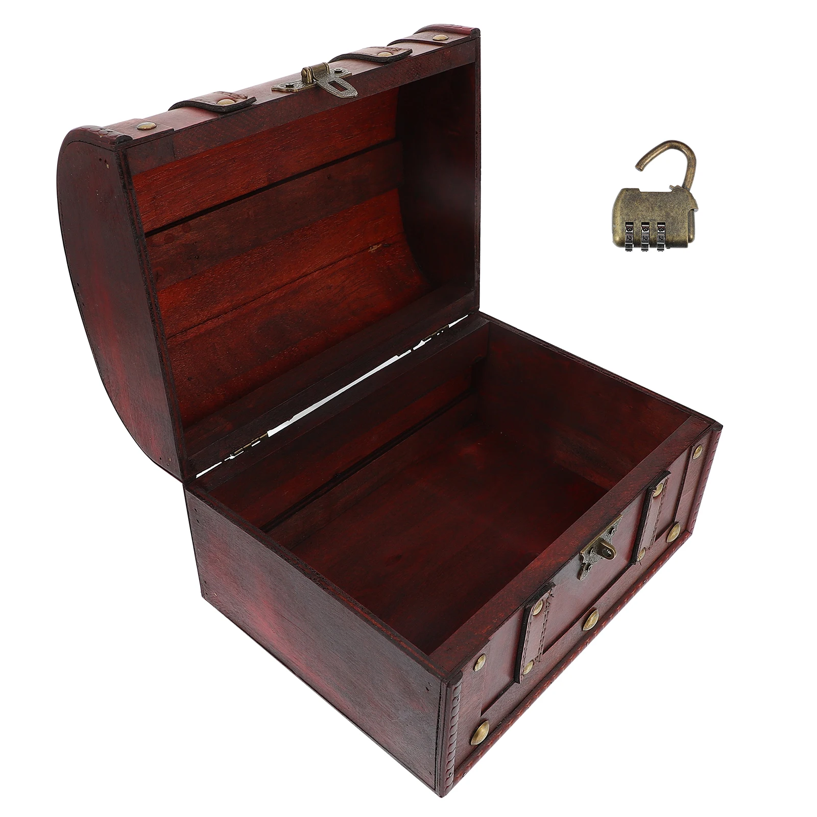 

1 pc Retro Storage Box Wooden Jewelry Container Home Organizer Eco Friendly Vintage Case Travel Sundries Pack