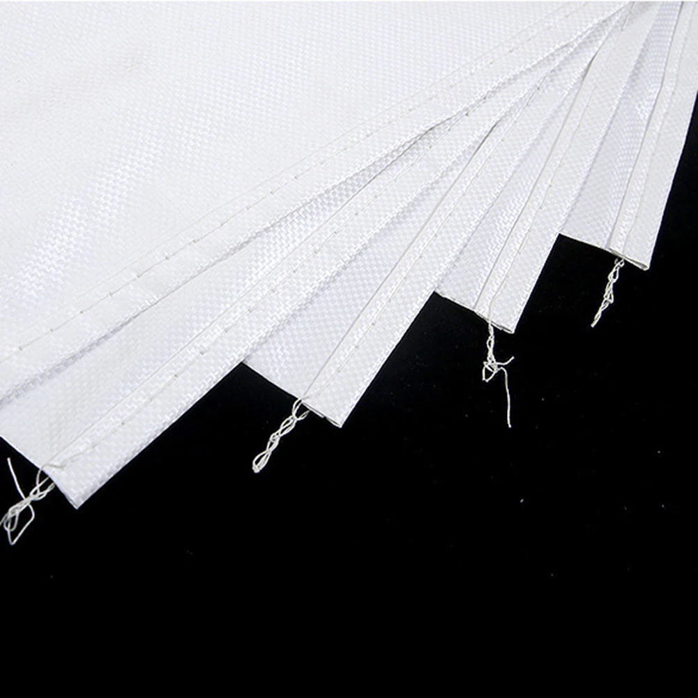 Sac de sable épais pour contrôle de l'eau contre les inondations, sac de sable résistant aux UV (blanc 10 pièces)