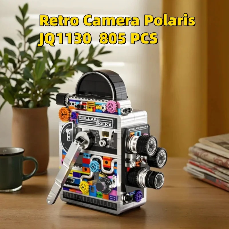 805pcs-retro-camera-polaris-miniature-jq1130-model-nostalgic-home-appliance-building-blocks-collectible-toy-for-adults