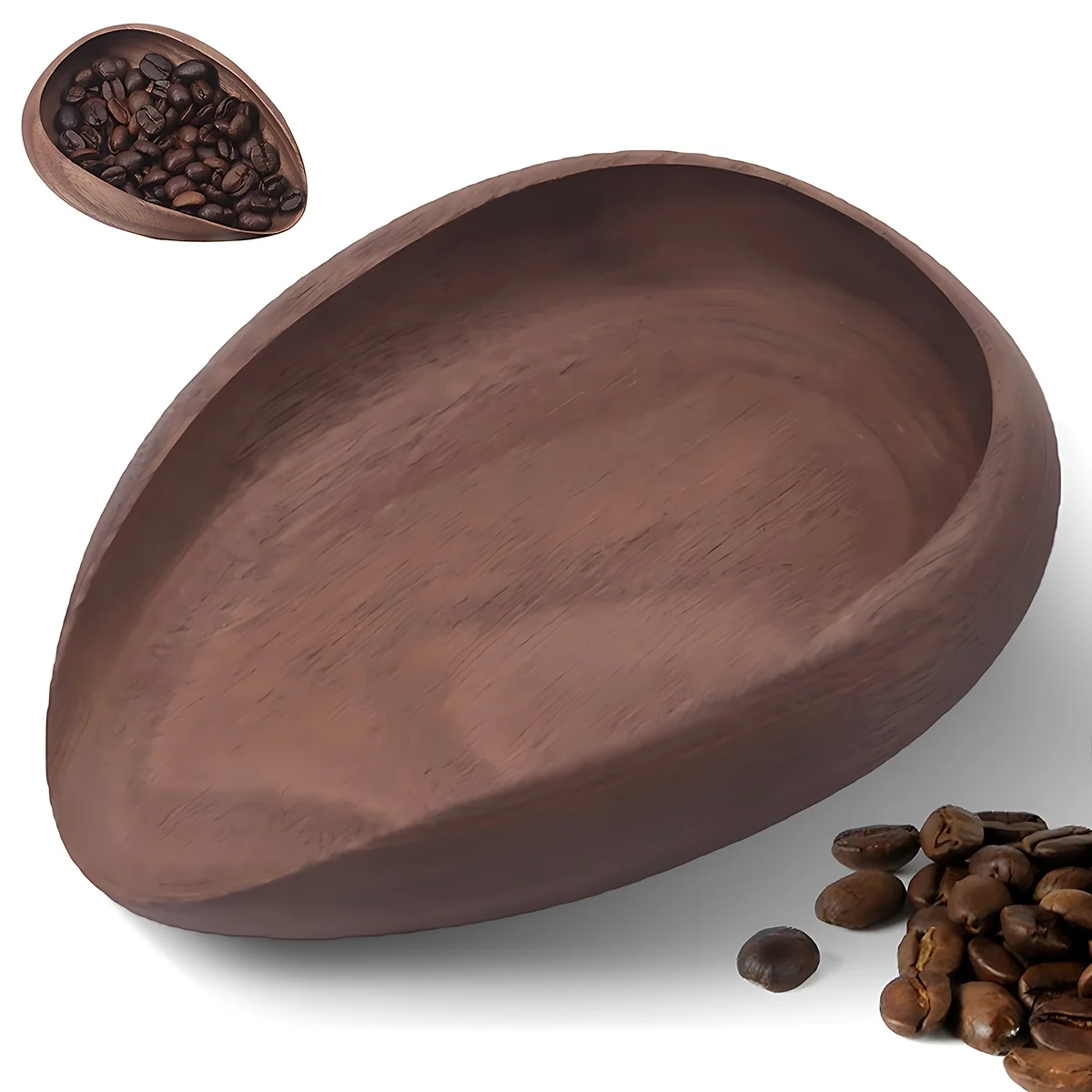 

E2 1Pc Wooden Coffee Dosing Cup Tea Storage Tray, Single Dose Measuring Container for Coffee Beans Loose Leaf Tea Dosing Vessel