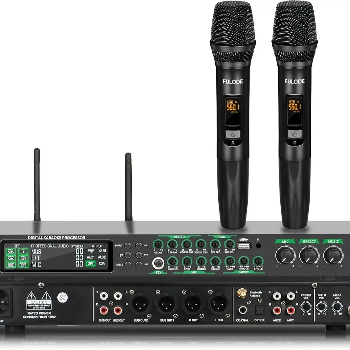 FULUODE AX-666 Draadloos Microfoonsysteem Mic Set Snoerloos - afbeelding 2
