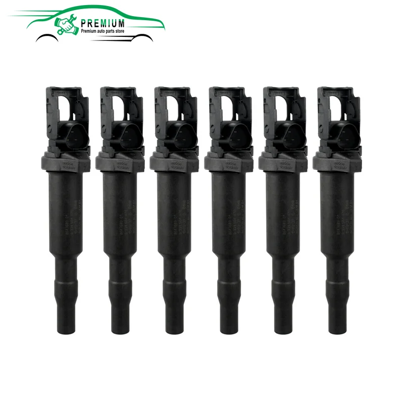 

6 PCS 0221504470 Ignition Coils For Bosch FIT BMW 12138616153 325 530 535 X3 12138616153 12137594596 12137571643 C1795 C1826