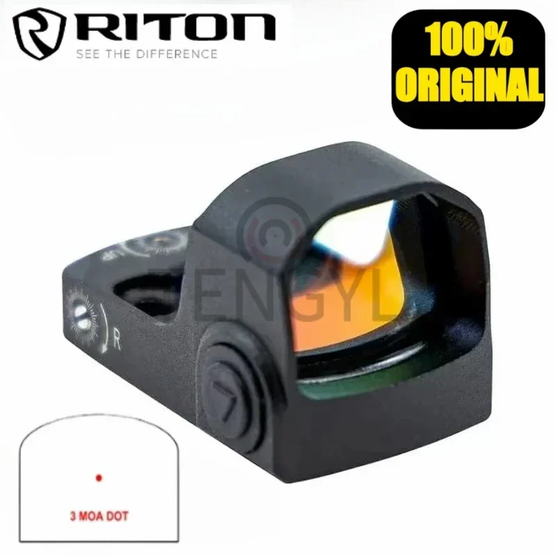 Red Dot Original Optics  Tactic 3 MOA Compact Sight RMSC Footprint Fit Real Weapon Glock G43X/Hellcat/P365XL Pistol