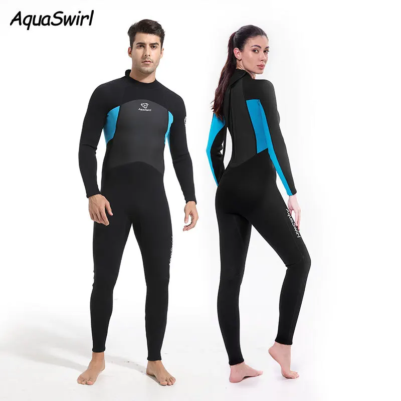 3mm Man Women Full Body Black Wetsuit Keep Warm Surfing Snorkeling Suit Sunscreen Long Sleeve Free-diving Scuba Dive Swimsuit