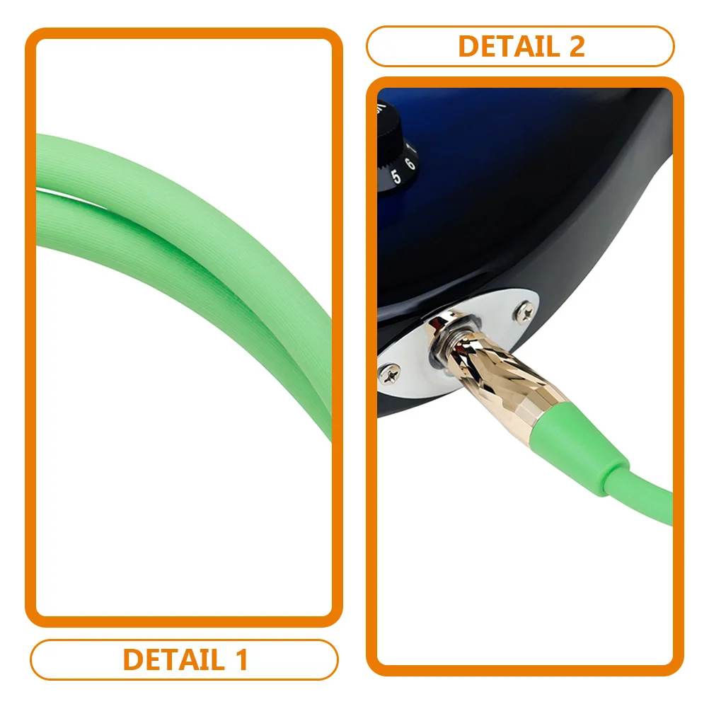 

6.35Mm Guitar Effect Cable 3 Meter Noise Reduction Audio Patch Cable For Guitar Bass Instruments Professional Electric Bass
