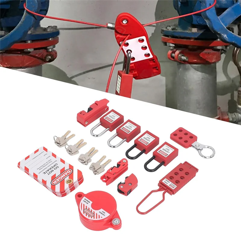 

MOPHE-Lockout Tagout Kit, комплект навесных замков для блокировки электробезопасности, комплект для отмычки для механического электрооборудования