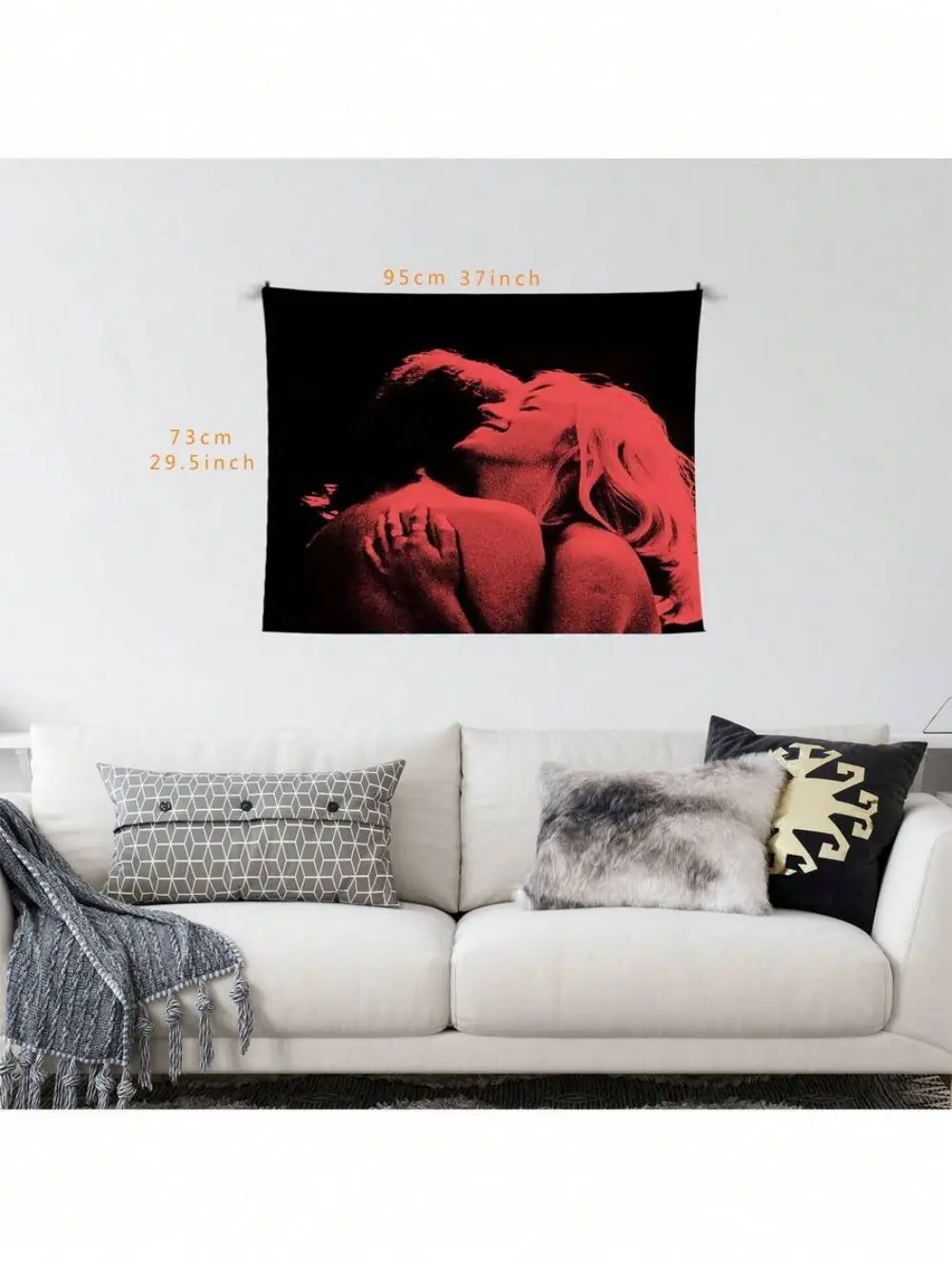 VIKAMA TV Girl French Exit Album Cover Tapestry Retro Red Black Aesthetic Wall Hanging Bedroom Dorm Decor