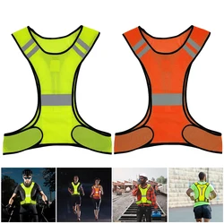 High Visibility Reflective Security Vests Adjustable Breathable Reflective Safety Vest For Outdoor Night Traffic Running Cycling