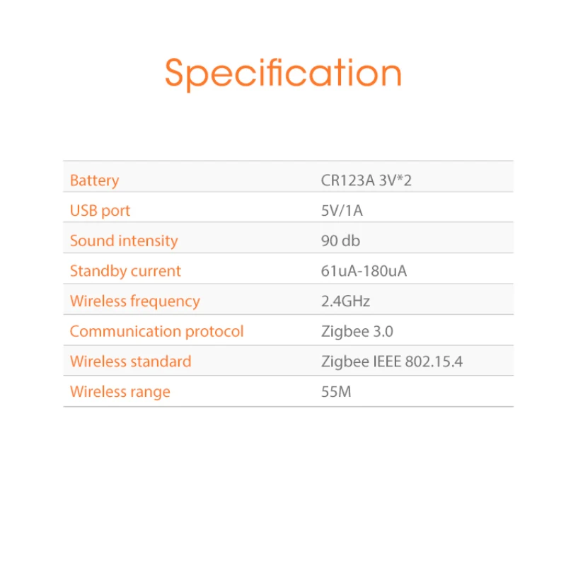 Sensor de luz y sonido NEO Tuya ZigBee, integrada de alarma de sirena 90dB, Sensor de alarma inteligente para el hogar, control remoto, aplicación SmartLife, Hub requerido