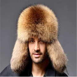 Russian Leather Men Women Fur Faux Ski Cap Winter Warm Unisex Thermal Hat Cossack Trapper Hats