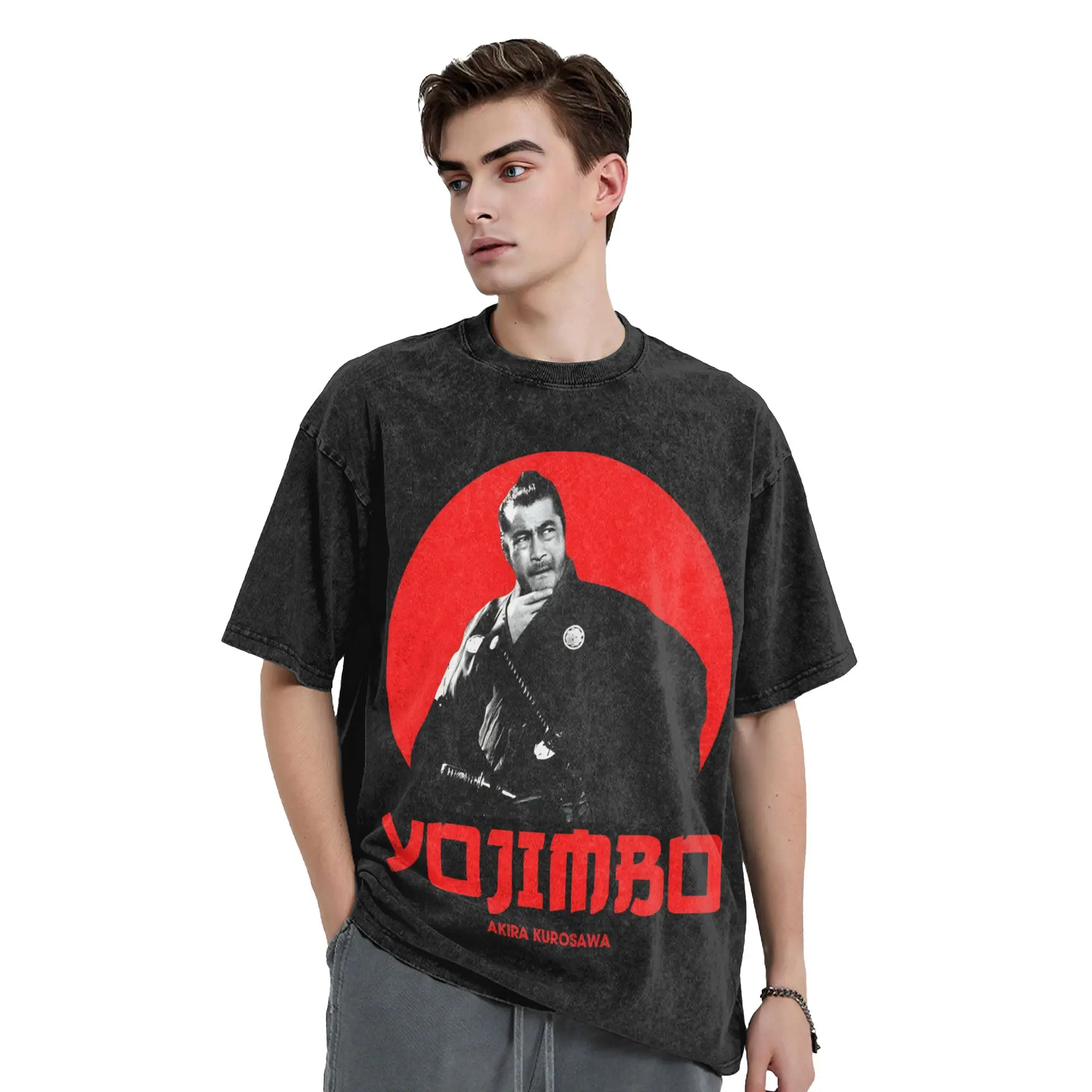 Men Akira Kurosawa Yojimbo Samurai Film T-Shirts  Tees Summer Classic Short Sleeve T Shirt O-Neck Hip Hop Loose Tee Shirt