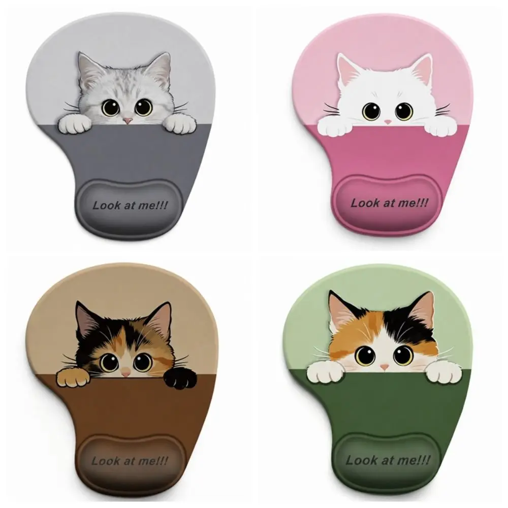 Non-Slip Cartoon Animal Mouse Pad Silicone Ergonomic Comfortable Wrist Rest Soft Smooth Surface Desktop Wrist Support