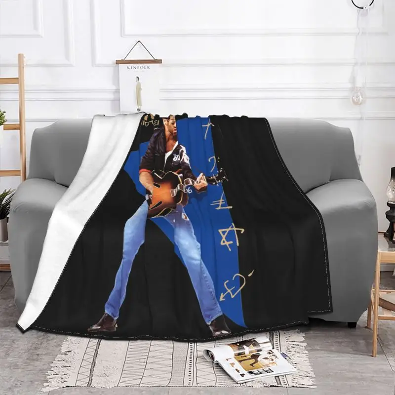 George Michael Faith Era Guitar Blanket High On Couch Nap Blanket Bedding Throws Machine Washable