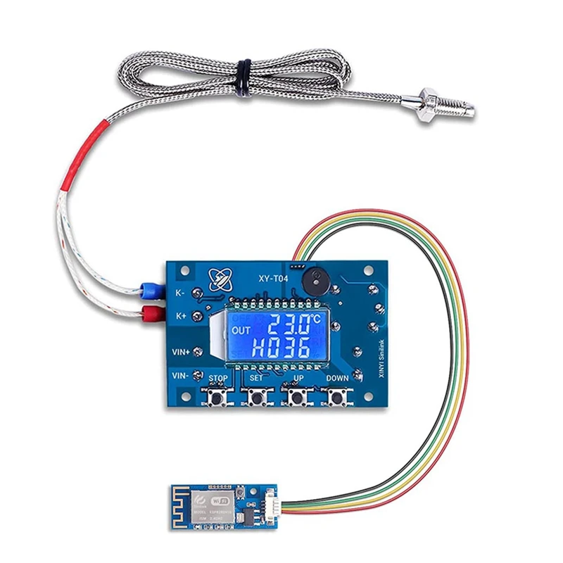 

12V DC Digital Temperature Controller, Wifi APP Control High Temperature Control Module -99 Celsius-999 Celsius 24V