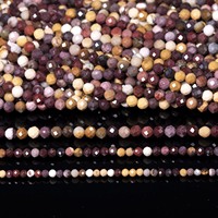  Tiny Faceted Mookaite Jasper Beads Natural Stone Small Spacer Bead for Jewelry Making DIY Bracelet Accessories 2/3/4mm