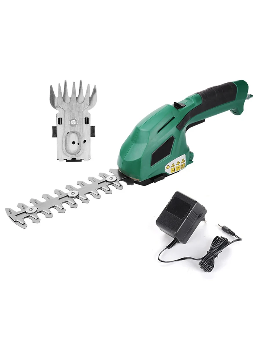 ALLSOME 2 in 1 Electric Hedge Trimmer 7.2V Cordless Household Trimmer Rechargeable Weeding Shear Pruning Mower HT2668