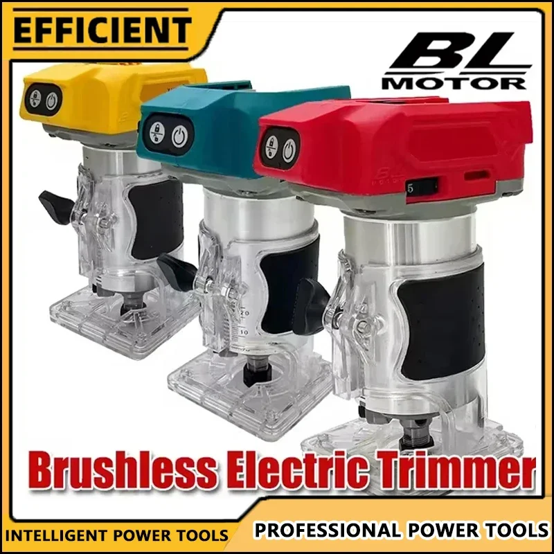 

Подходит для Milwaukee 800 Вт, бесщеточный электрический триммер, беспроводной компактный фрезерный станок по дереву, 18 В, деревообрабатывающий триммер, совместимый с маки