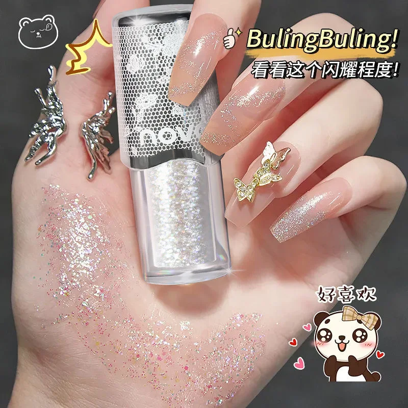 novo Glitter Liquid Eyeshadow Highlighter 3 Colors Shimmer Brighten Long-lasting Lightweight Silkworm Matte Eye Shadow Makeup