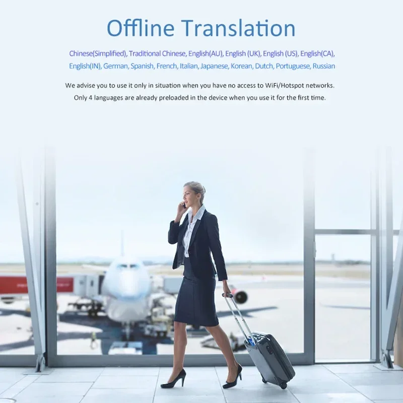 

137 Languages T11 Portable Smart Voice Translator Real-time Multi-Language Speech Interactive Offline Translator Business Travel