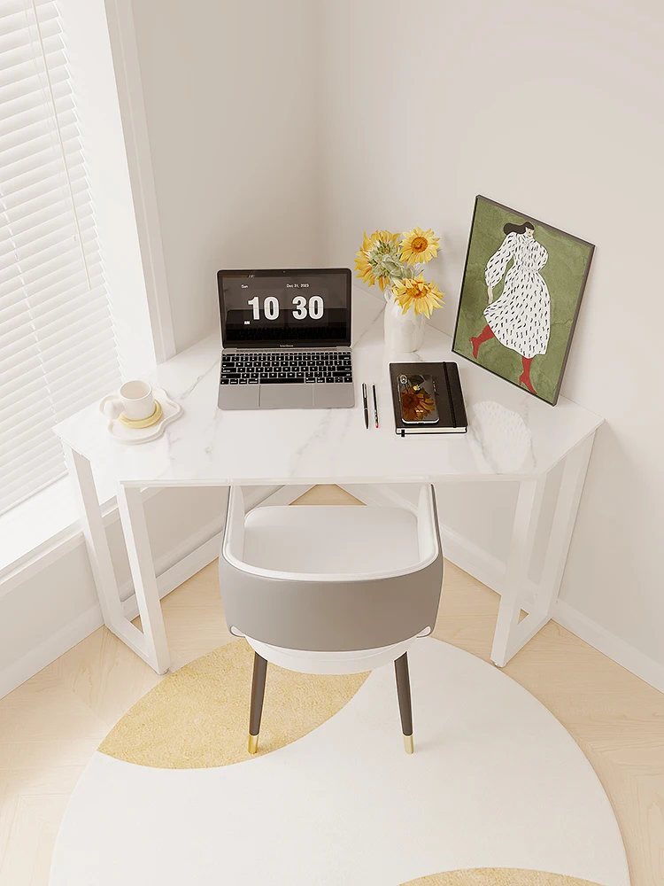 Nordic triangle desk corner slate computer desk simple office turning table household small apartment corner table