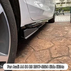 Audi A4 S4 B9 B9.5 및 Avant 2017-2024 자동차 ABT 스타일 사이드 스커트 립 익스텐션 로커 패널 립 스플리터, 바디 키트 튜닝