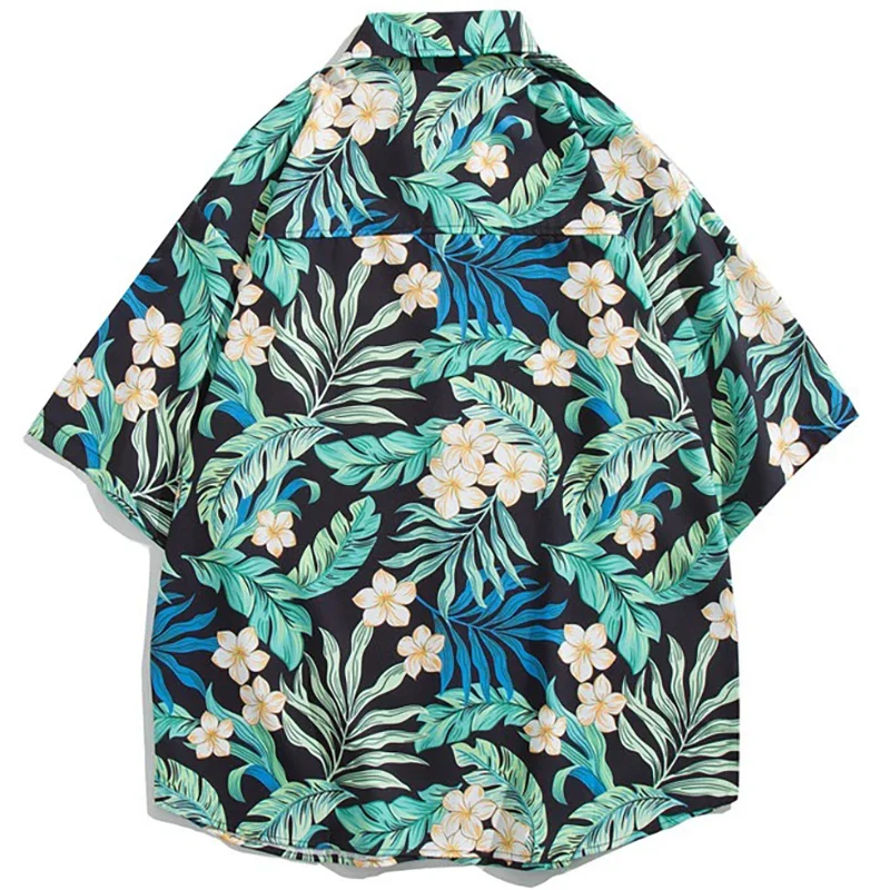 Hawaiian Flower Men's Shirt 2025 Summer Vintage Design Beach Holiday Short-Sleeved Shirt Top Floral Short Sleeve Tee Men T-Shirt