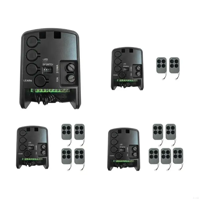 Upgrades 220V Control Board Engineered for Auto Gate Garage Door Roller Shutters Utilizing 433MHz Remote Transmitter F19E