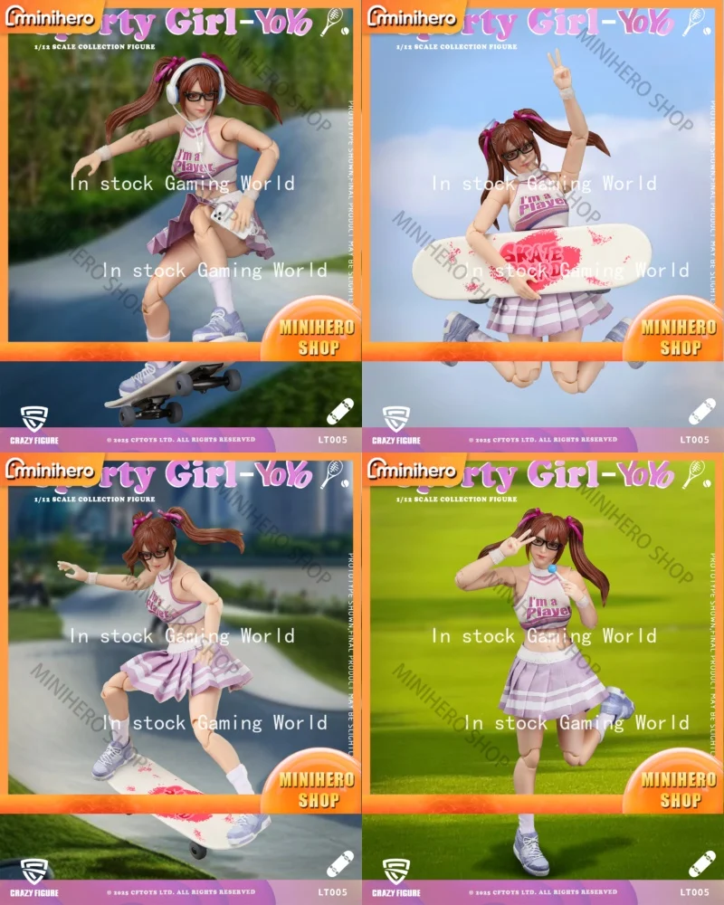 

In stock Crazyfigure CFTOYS LT005 1/12 Scale Sports Girl YoYo Action Figure Mobile Suit Robot Collectible Toy for Adults Kids