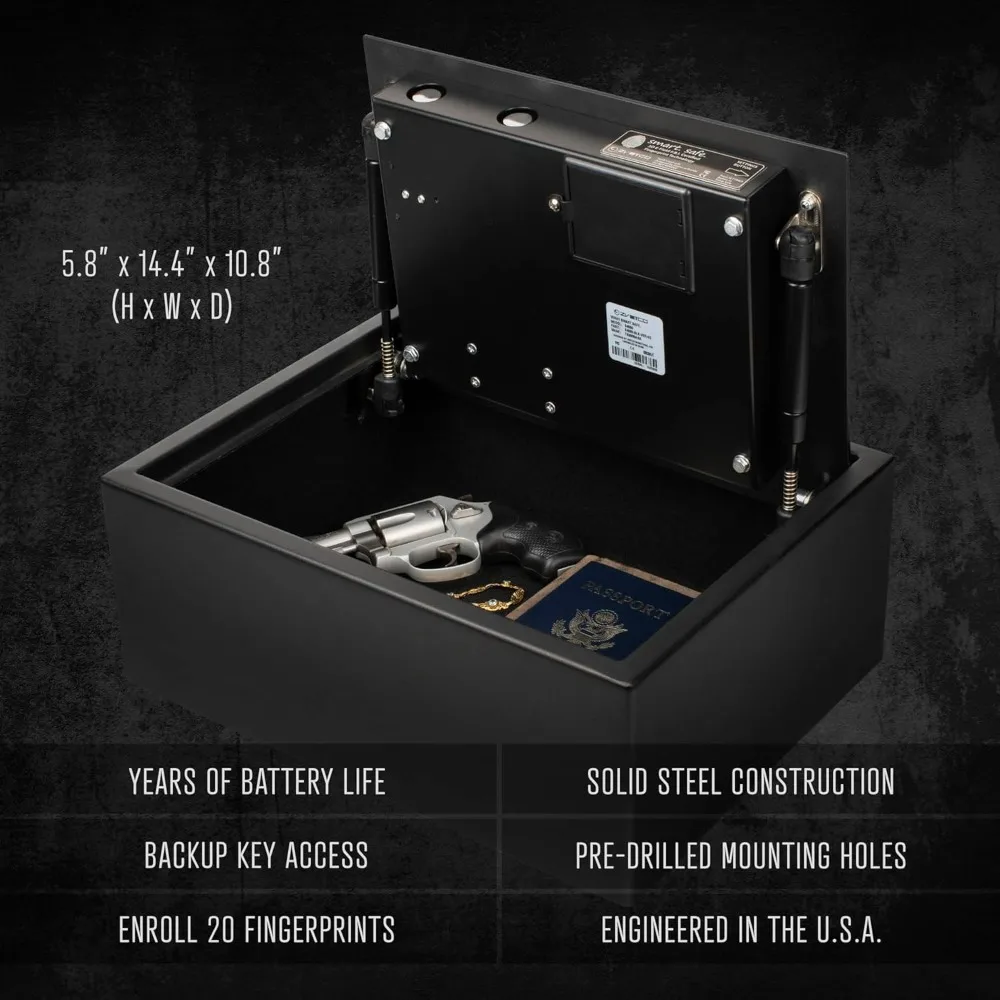 Verifi Smart Safe S3800 Biométrico Safe com abertura superior do sensor de impressão digital certificado do FBI