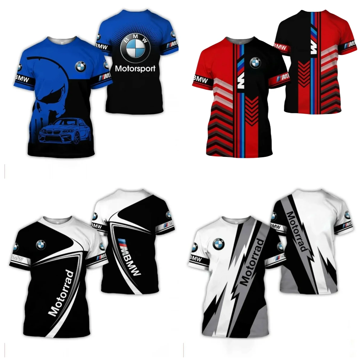 

Мужские гоночные костюмы BMW 2022, летние быстросохнущие футболки, мотоциклетные дышащие свободные модные повседневные трендовые футболки с короткими рукавами