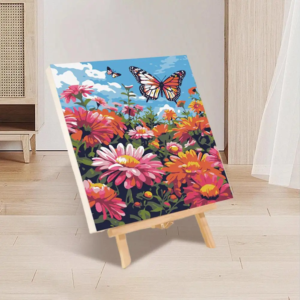 Flower Landscape Diy Digital Oil Painting Hand-filled Deco Painting By Numbers Landscape Digital Oil Painting For Kid Home P1g8