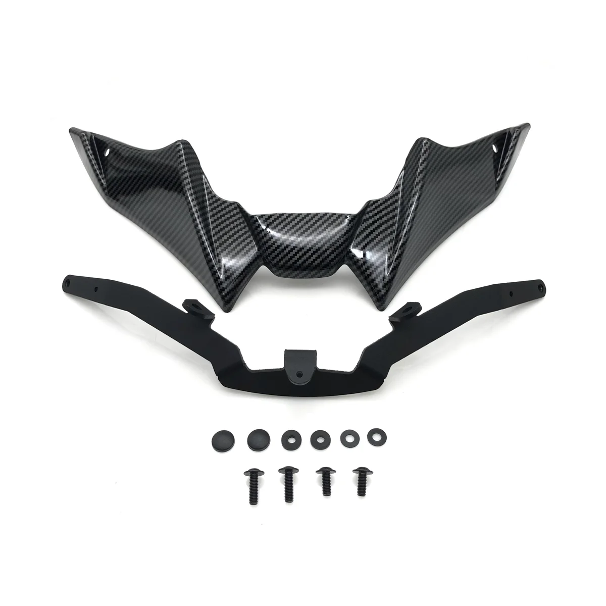 Motorcycle Front Fairing Aerodynamic Winglet Lower Cover Black Fixed Wind Wing for Mt-09 V3 2021